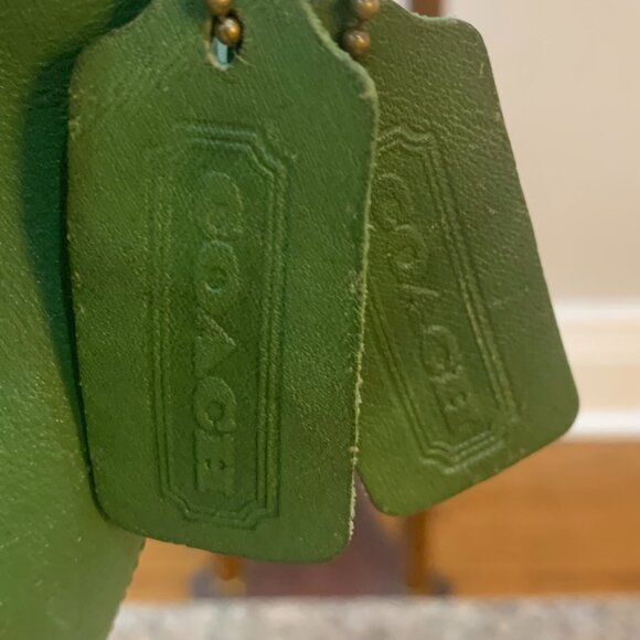 Olive green Coach bucket bag - Picture 1 of 6